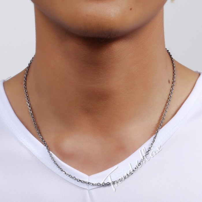 2.5/3/4/6/9mm Cable Rolo Link Stainless Steel Mens Boys Chain Necklace 18-36″