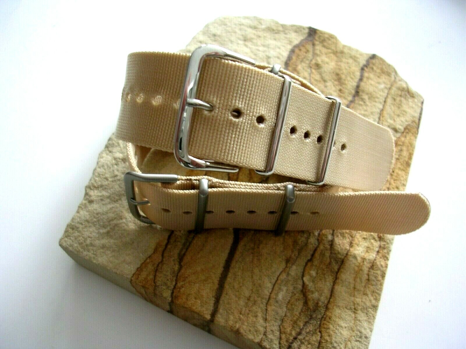 Tan NATO G10 strap prem Ballistic nylon military Mil Spec MoD watchband USA ship
