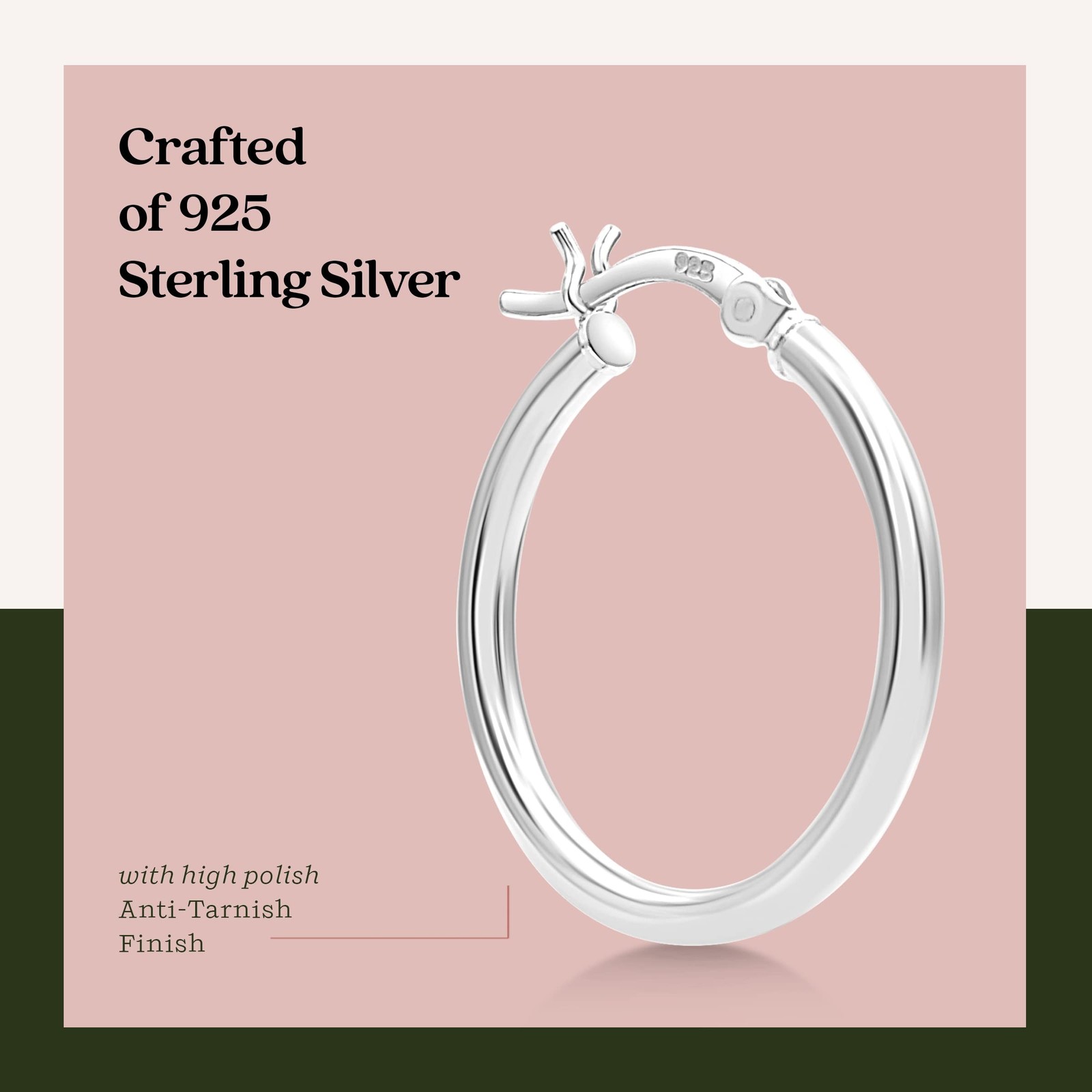 KEZEF 2mm 925 Sterling Silver Hoop Earrings for Women | Hypoallergenic, Light…