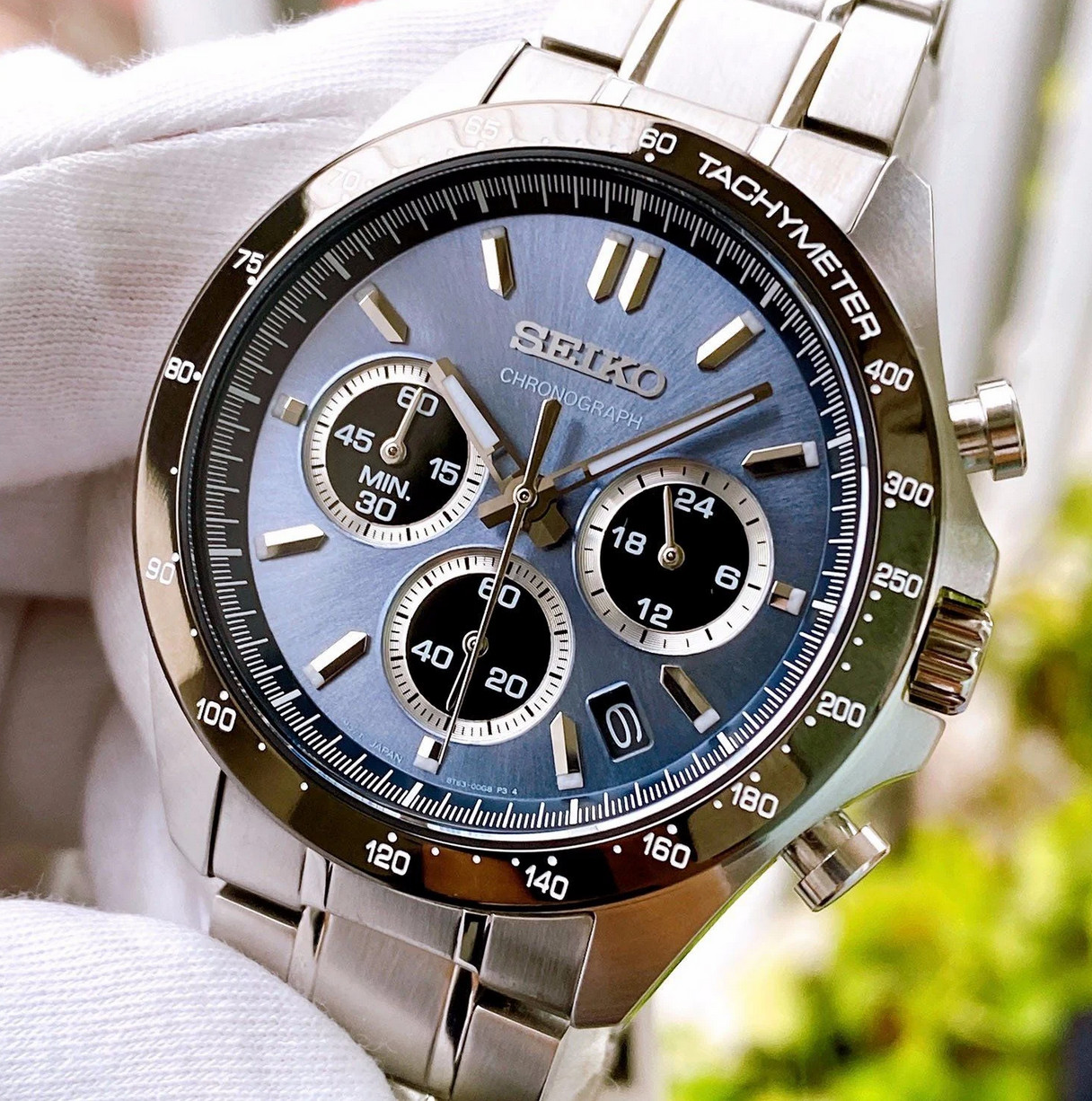 Seiko Spirit SBTR027 Chronograph Blue Dial Stainless Steel Men’s Watch