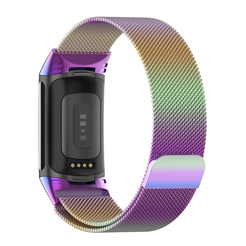 For Fitbit Charge 6 Replacement Strap Metal Milanese Magnetic Loop Steel Band