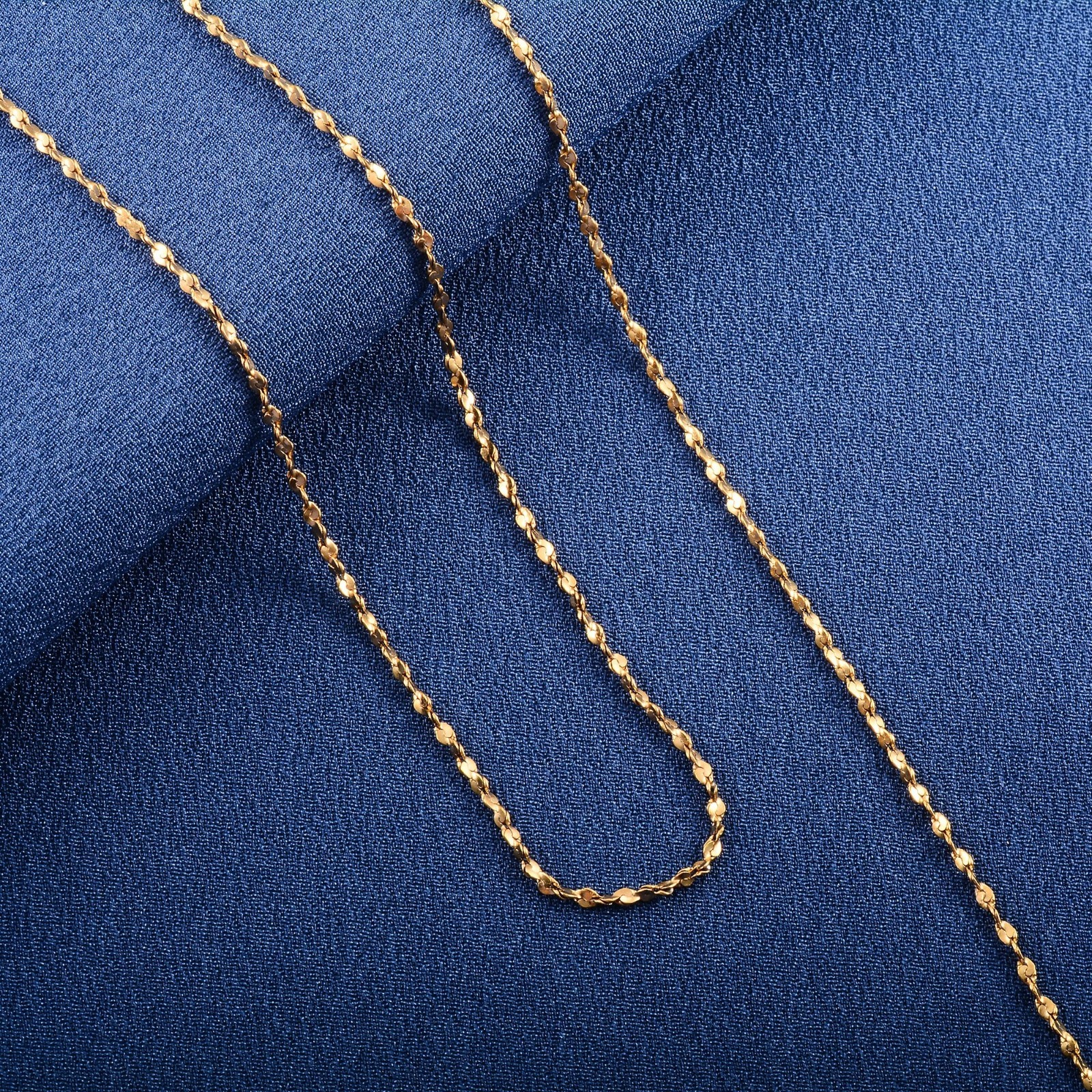 Necklace Chain Choker Dainty Glitter Steel Women, 14/30 inches 1.2/1.5/1.8mm