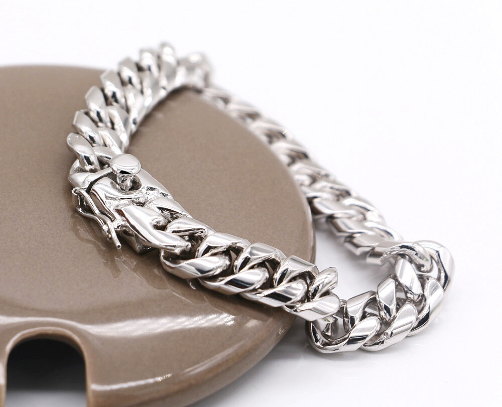 Solid 925 Sterling Silver Men’s Miami Cuban Link Chain Bracelet 10mm ALL SIZE