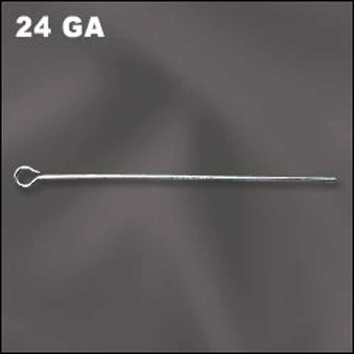 925 Sterling Silver Eye Pins, 24gauge, 1″,1.5″,2″ 50pc pack All lengths Eyepins