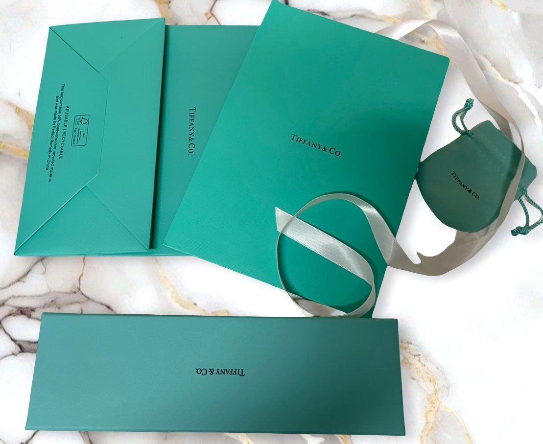 Tiffany & Co. Engagement Blue Leather Bracelet Empty Box Case