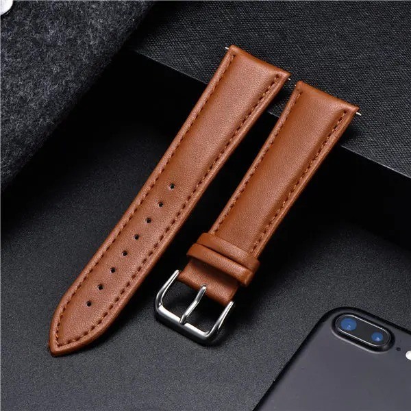 16mm 18mm 20mm 22mm 24mm Genuine Leather Watch Band Strap Bracelet