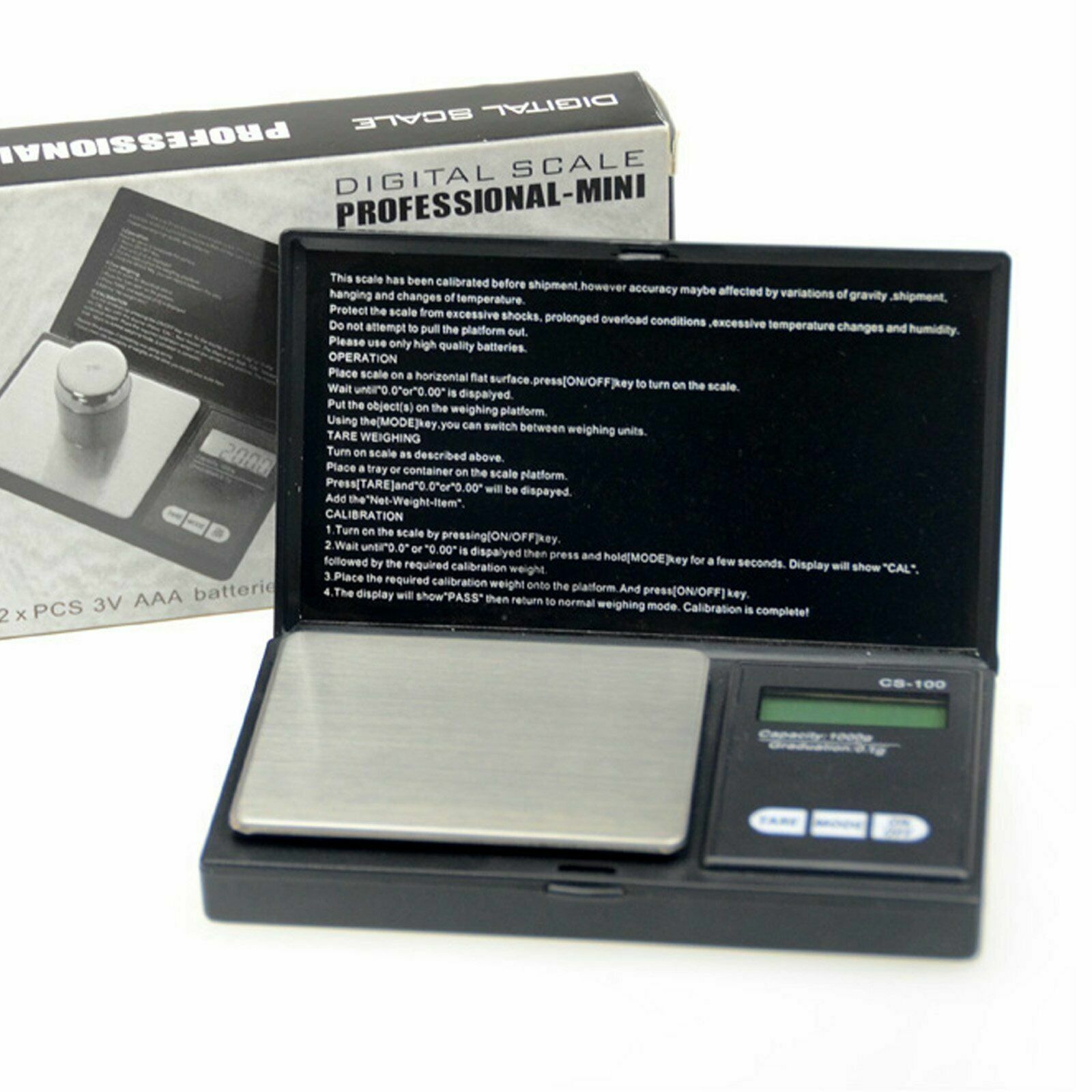 Pocket 1000g x 0.1g Digital Jewelry Gold Coin Gram Balance Weight Precise Scale