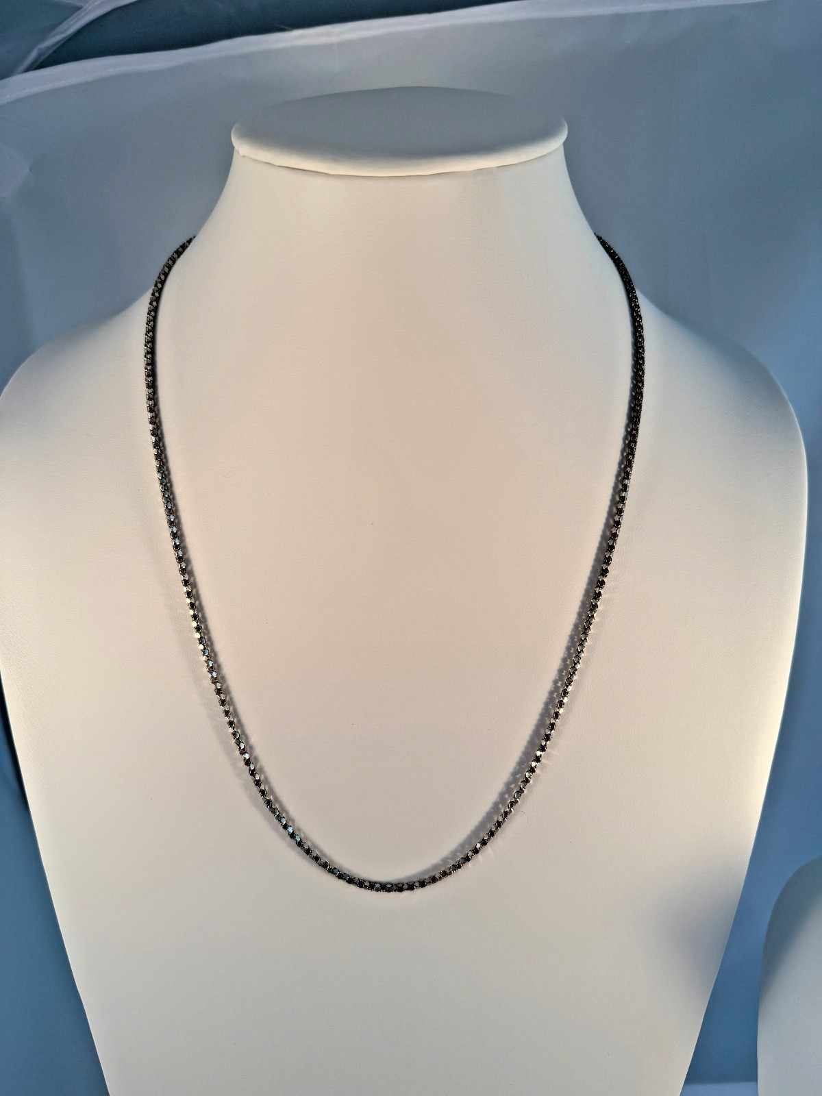 Vintage Sterling Silver Chain Snake Scale Popcorn 24″ 6g Gorgeous Stamped FAS