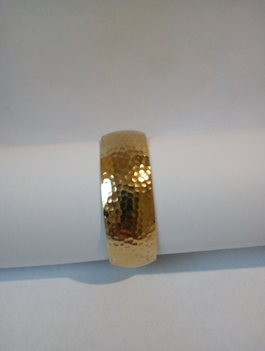 1/20 14k Gf Hammered Cuff Bracelet Gold Tone Made In USA