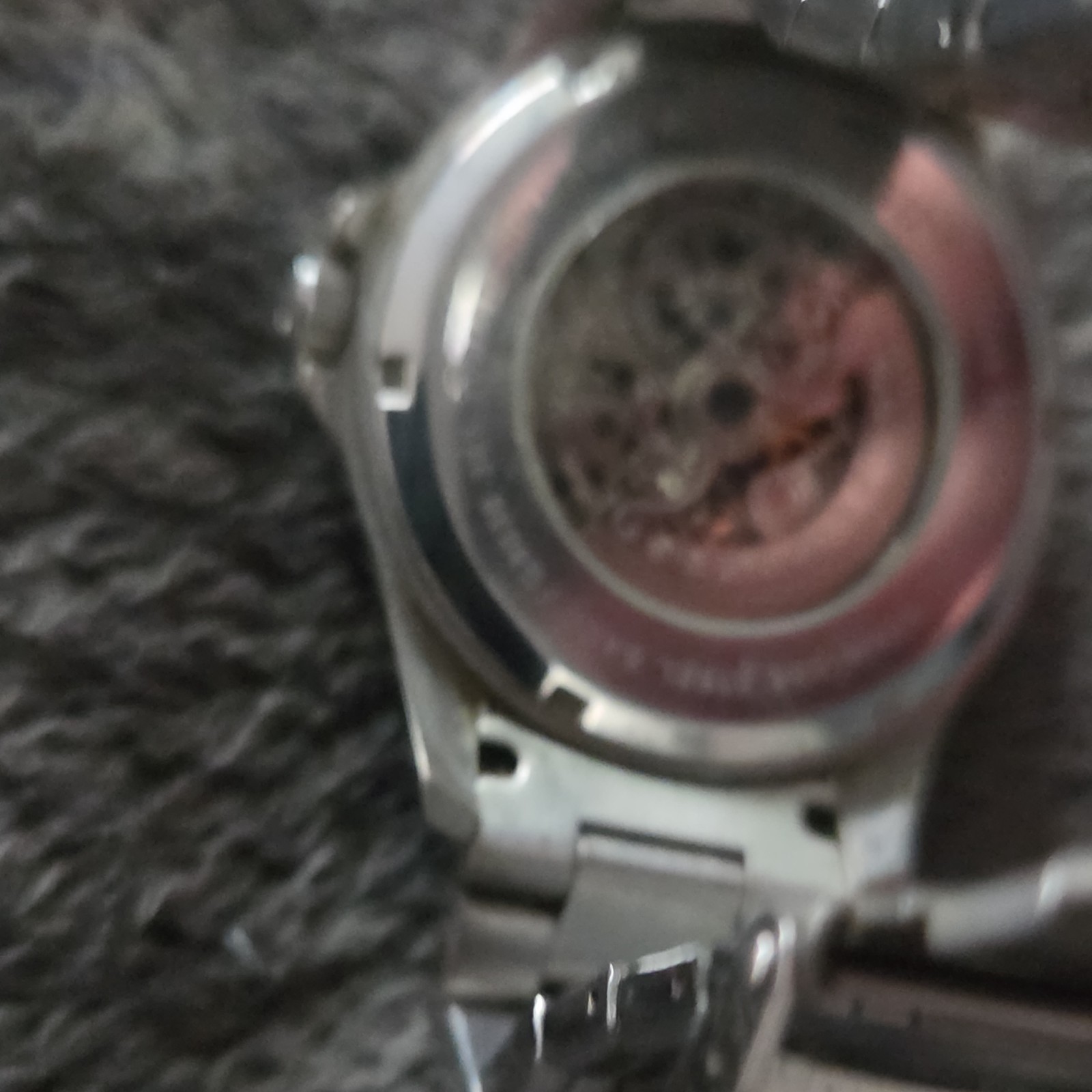 Stauer 1930 Automatic Skeleton Dial Silver SS Bracelet Exhibition 30m