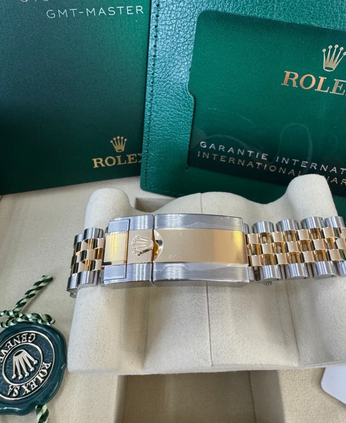 Rolex GMT-Master II 126713GRNR Gold and Silver Jubilee Bracelet with Black Bezel