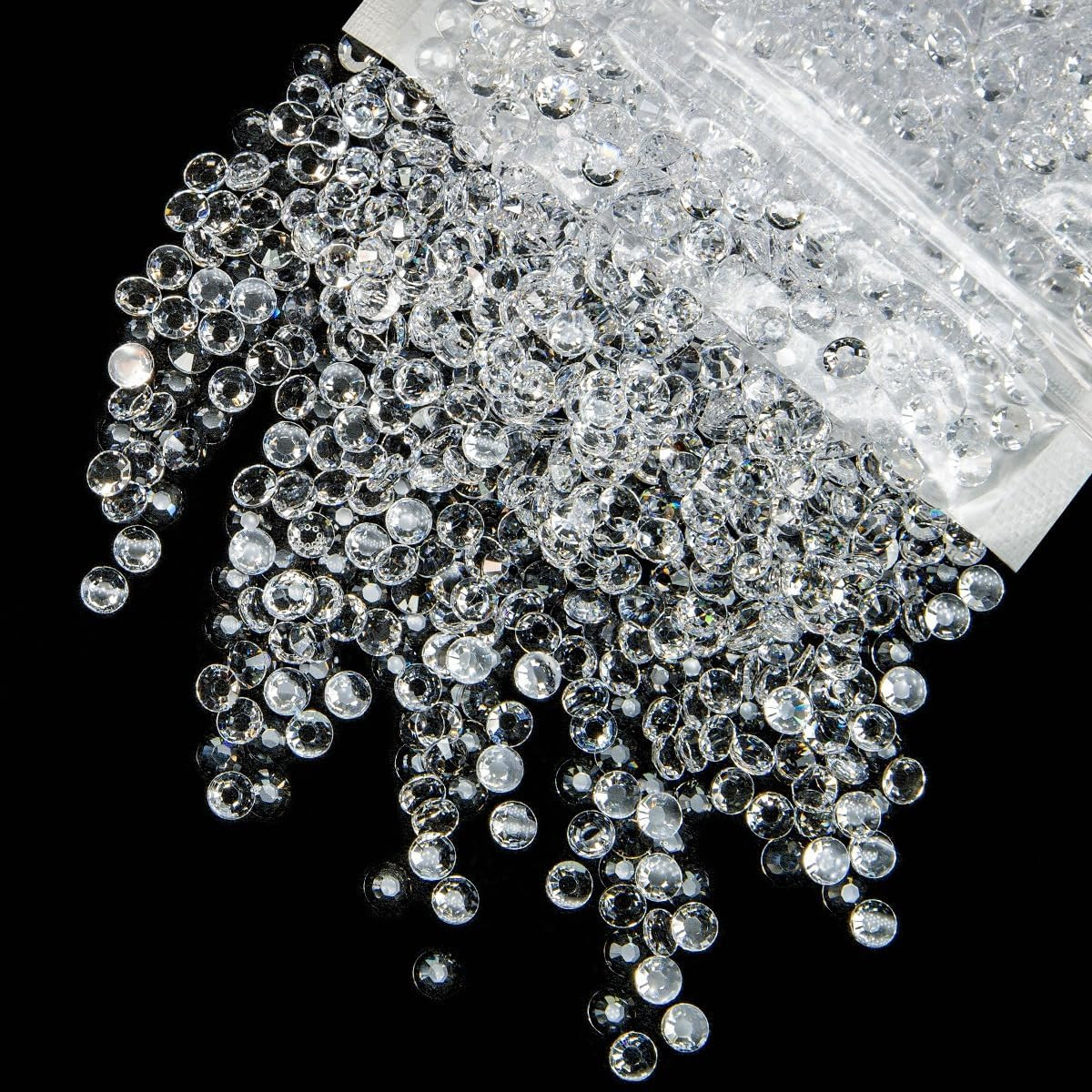 3000PCS 4Mm Transparent Resin Rhinestones for Crafting Flatback Jelly Stones Bul