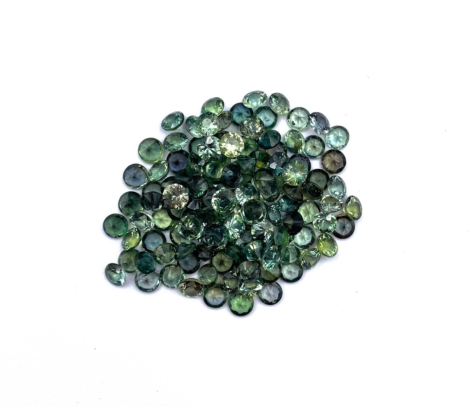 Natural Teal Sapphire Round Cut Loose Gemstone Lot 5 Pcs 3.50 MM 1 CT