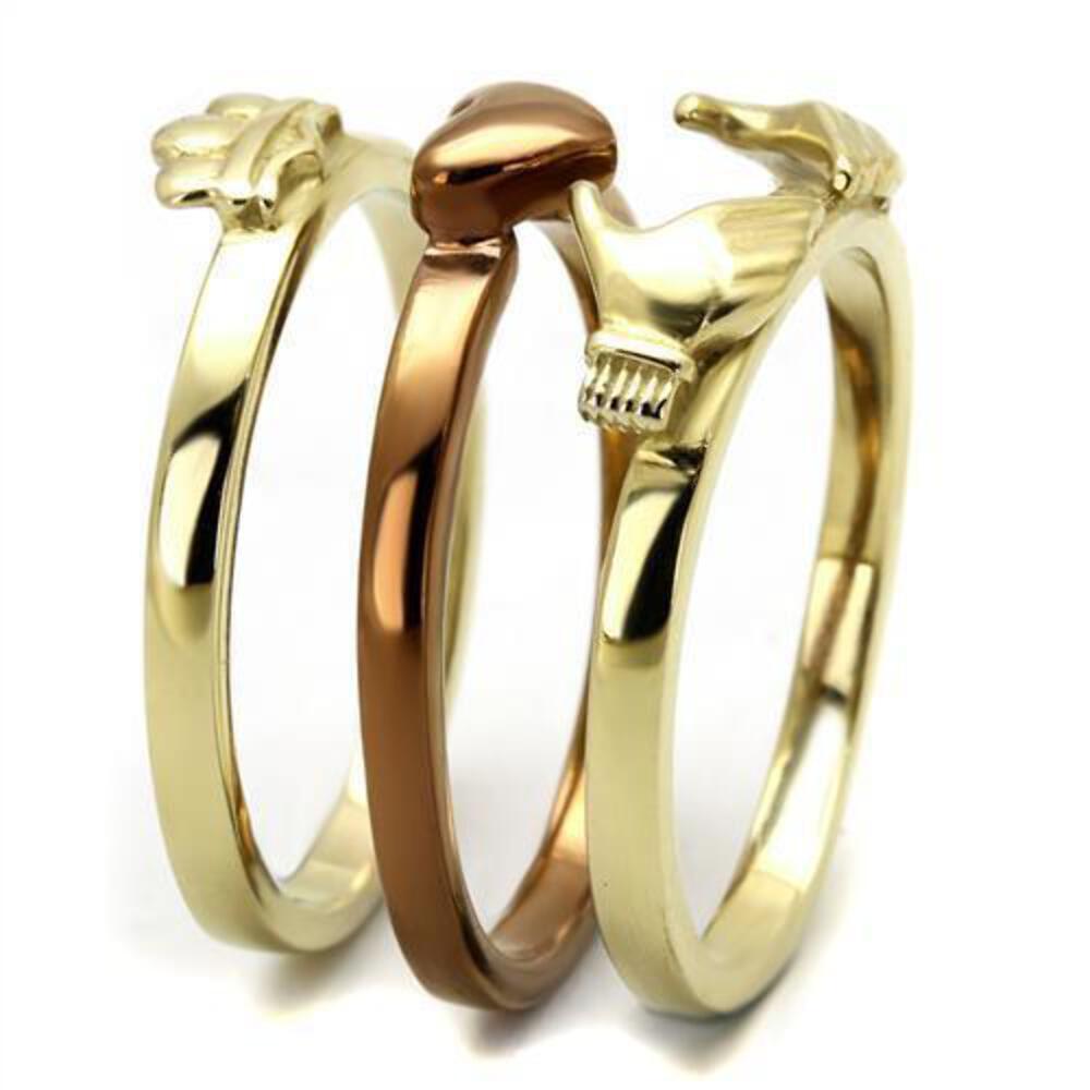 Gold Womens Ring Anillo Para Mujer 316L Stainless Steel Ring 316L Stainless Stee