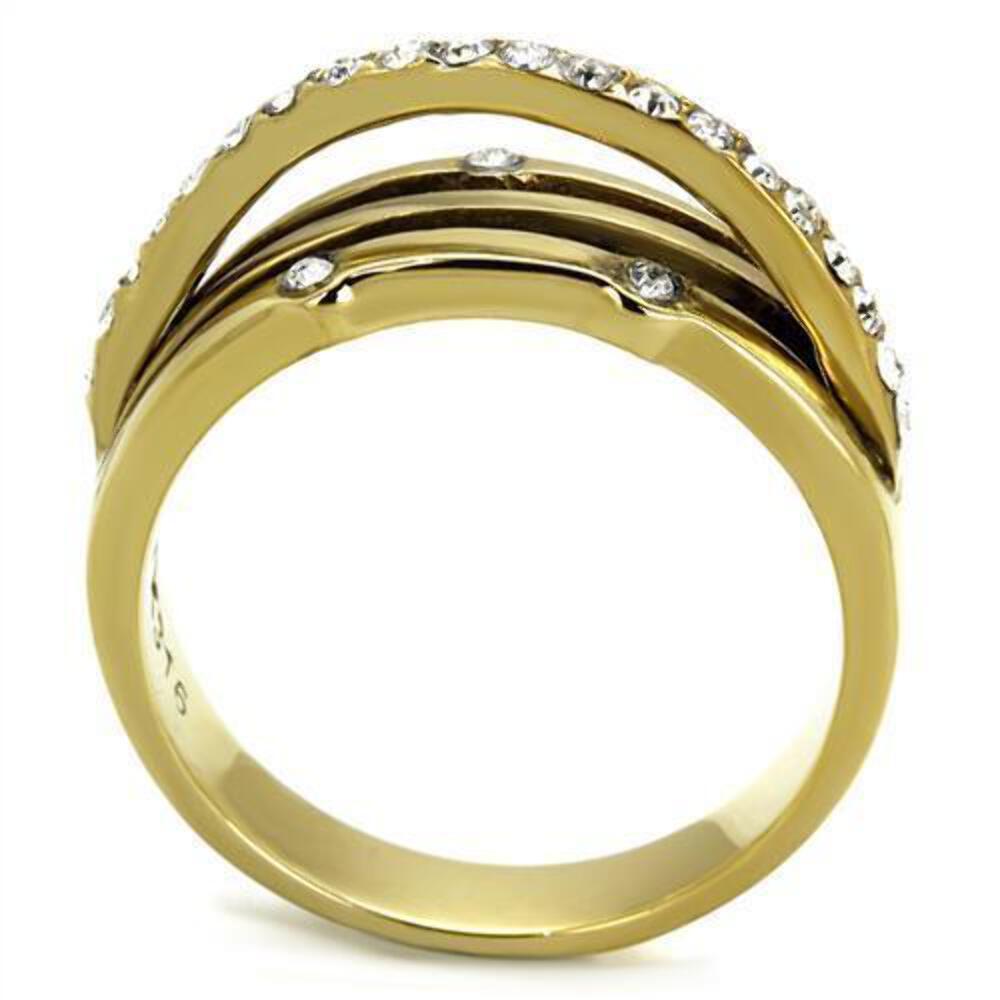 Gold Womens Ring Anillo Para Mujer y Ninos Unisex Kids 316L Stainless Steel Ring