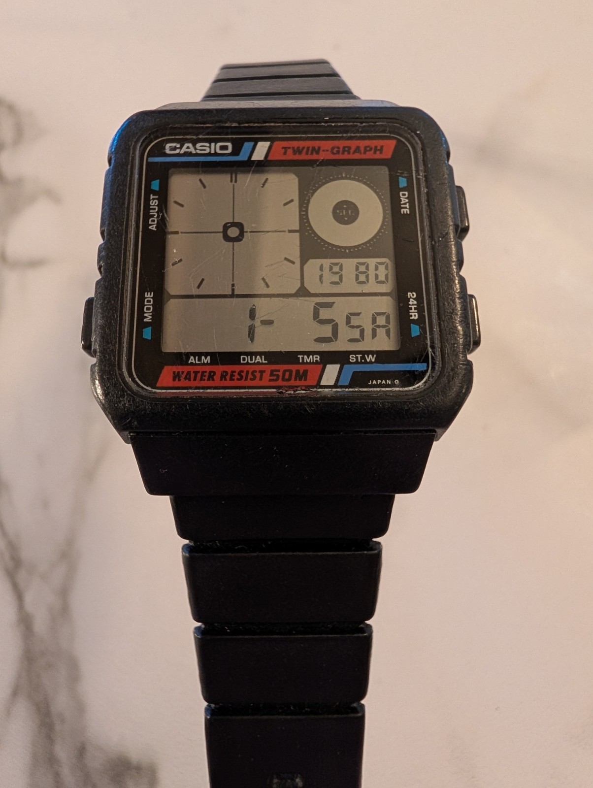 Casio Twin-Graph AE-20w extremely rare. partially functional see description