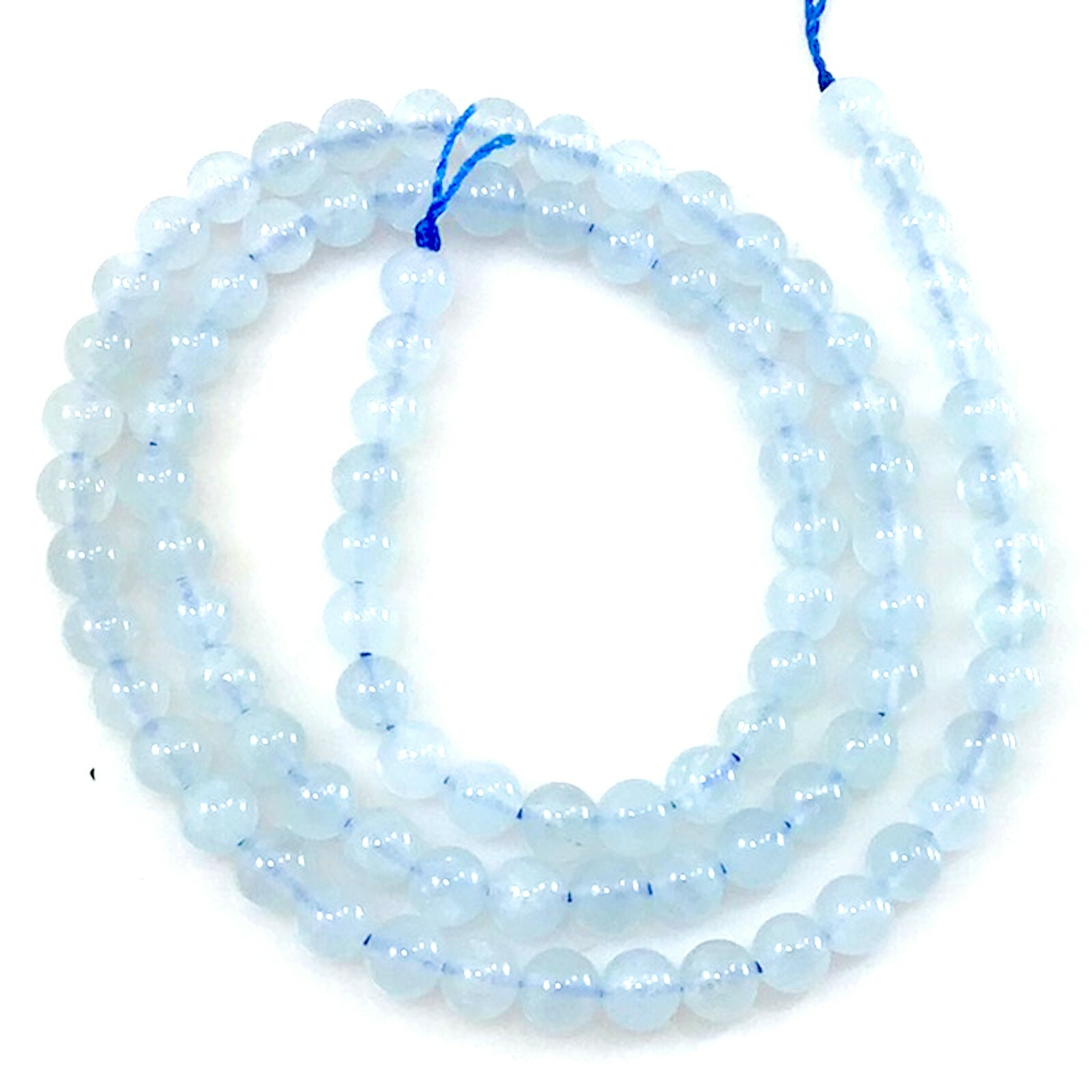 High Quality Natural Aquamarine Round Loose Beads 15″ strand 4mm 6mm 8mm 10 12mm