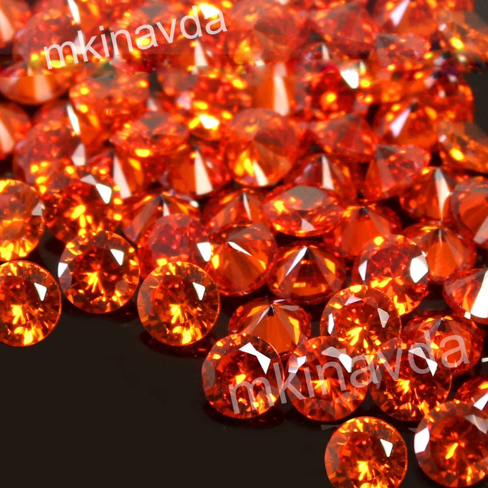 1000 Pcs Lot Natural Padparadscha Sapphire 0.80 MM Round Certified Gemstone AAA+