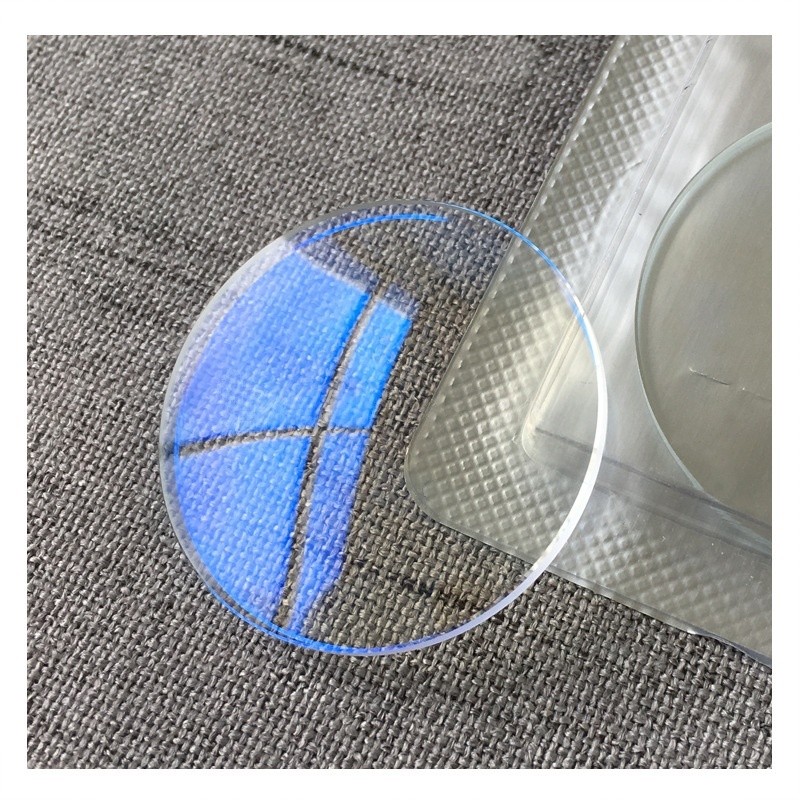 1.2/1.5/2.0/2.5mm Thick Blue AR Coated Mineral Glass Round Watch Crystal 26-45mm