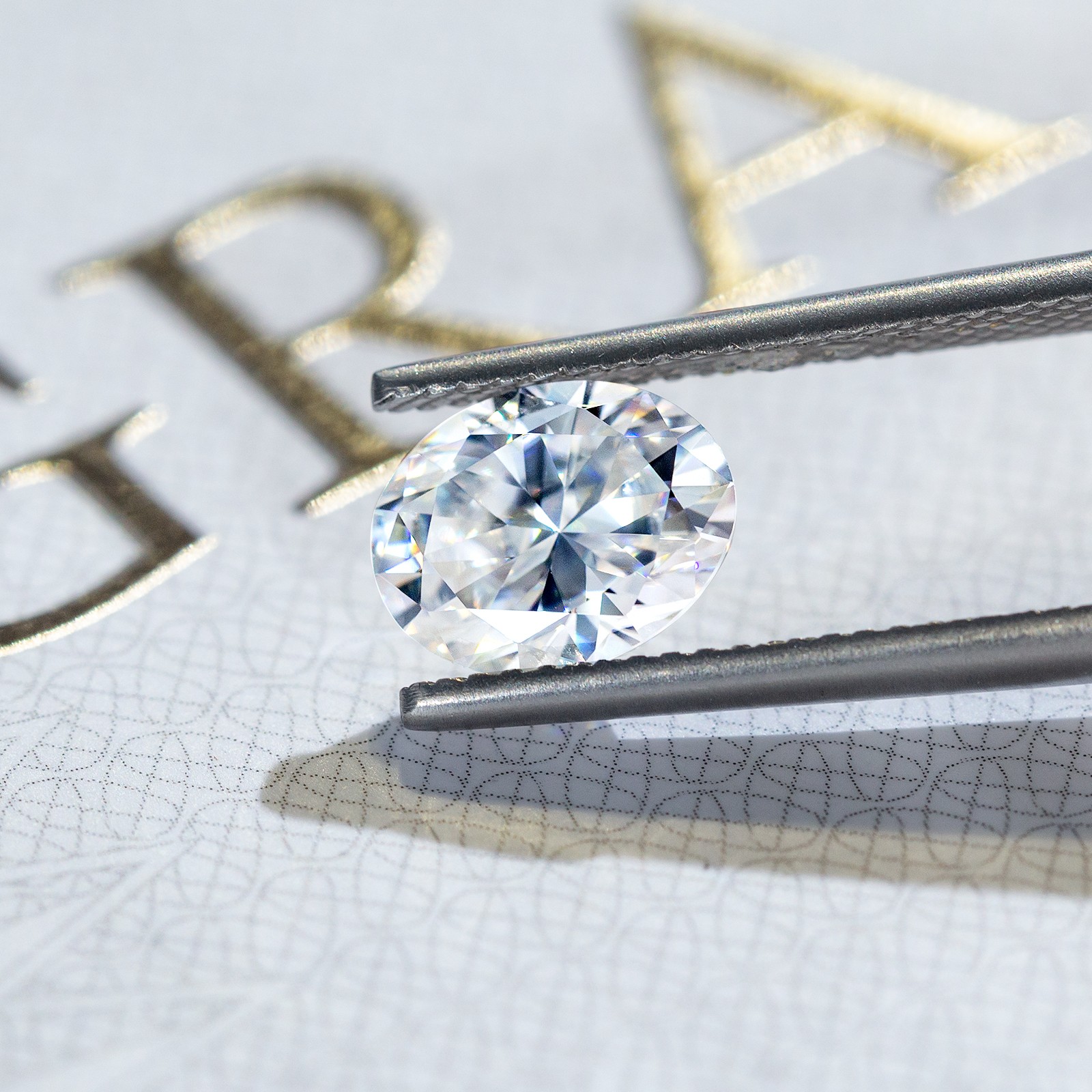 US 0.5ct GRA D Color Sparkling Oval Cut 1-20pcs Loose Moissanite VVS1 Wholesale