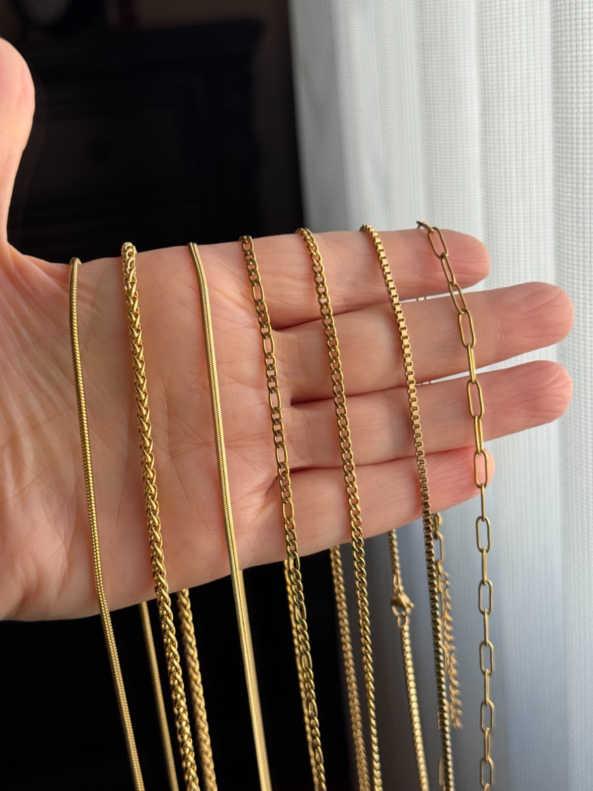 Gold Plated Stainless Steel Chain Necklace