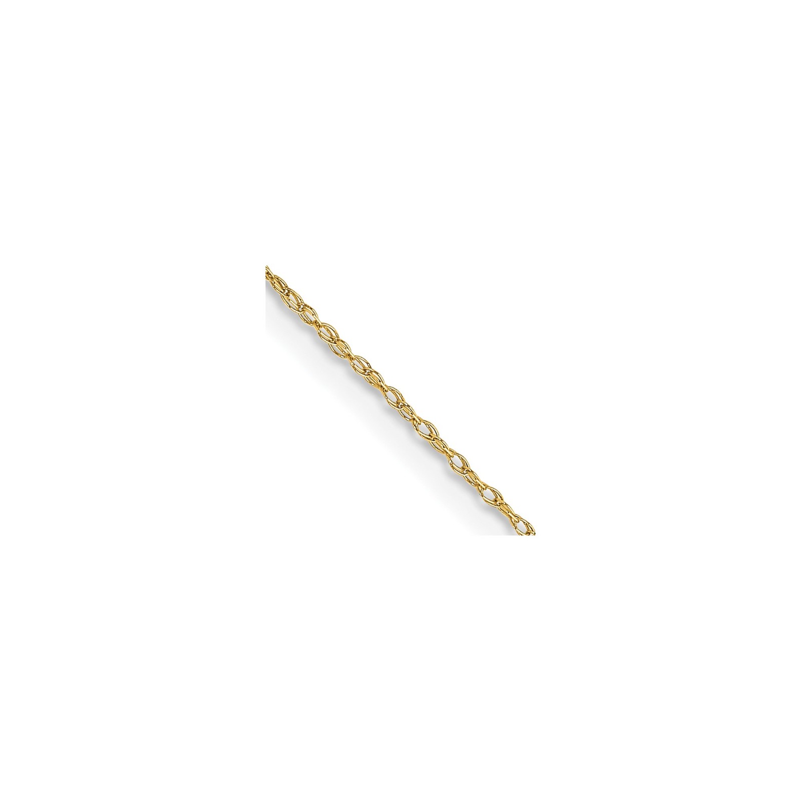 10K Yellow Gold 0.5mm Cable Chain Necklace 20 Inch Mens Womens