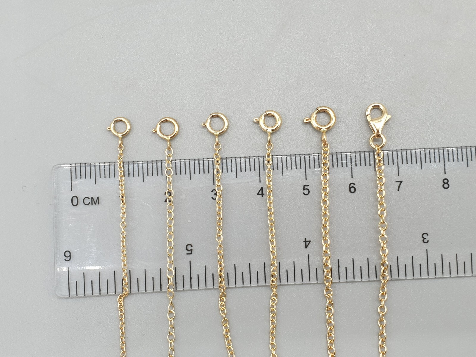 18ct Yellow Gold Chain Extender Bracelet Extension Safety Chain 0.5″ to 4″ 18K