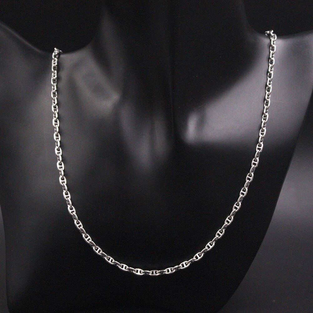 Sterling Silver Chain 925 Men Necklace Marine Link Anchor Chain 24inchL Gift