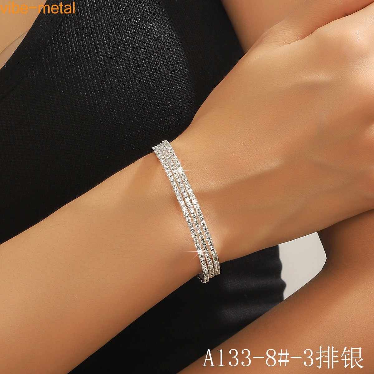 Sparkling Crystal Oval Chain Bracelet, Elegant Women’s Jewelry for Mother’s Day