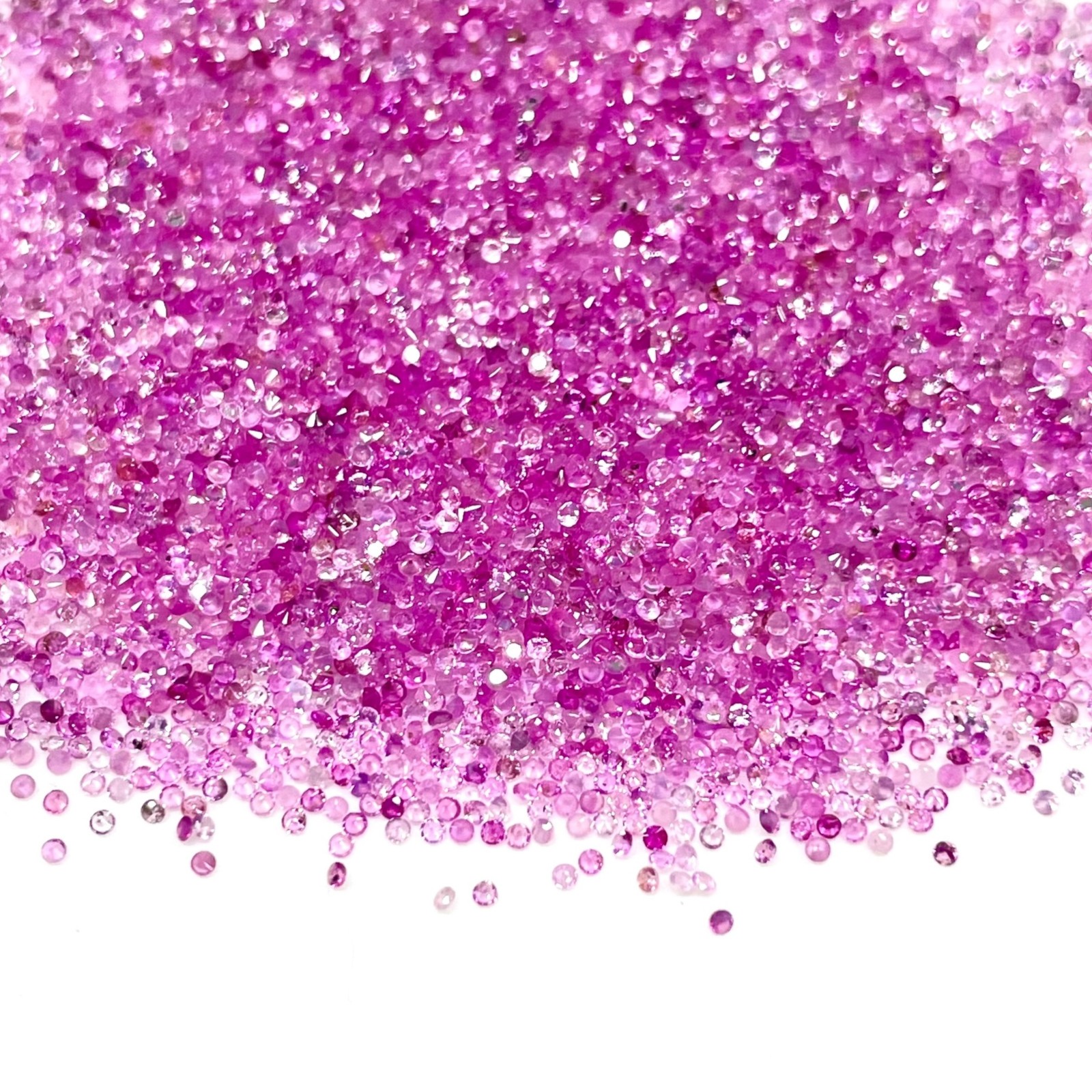 100 Pcs Natural Ceylon Pink Sapphire 1mm Round Cut Loose Gemstones Wholesale Lot