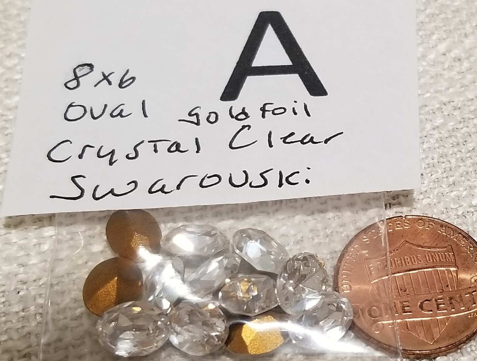 Vtg 8x6mm Swarovski Oval Pointed Back Rhinestone Jewelry Crafts Repair 8006