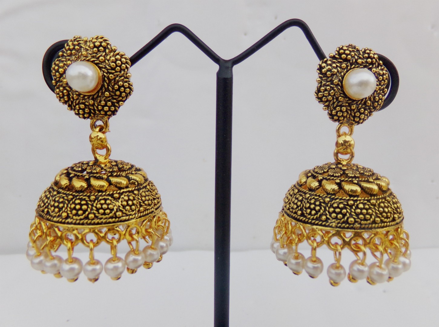 Bollywood south India gold plated small Jhumki For Girls and Women traditional