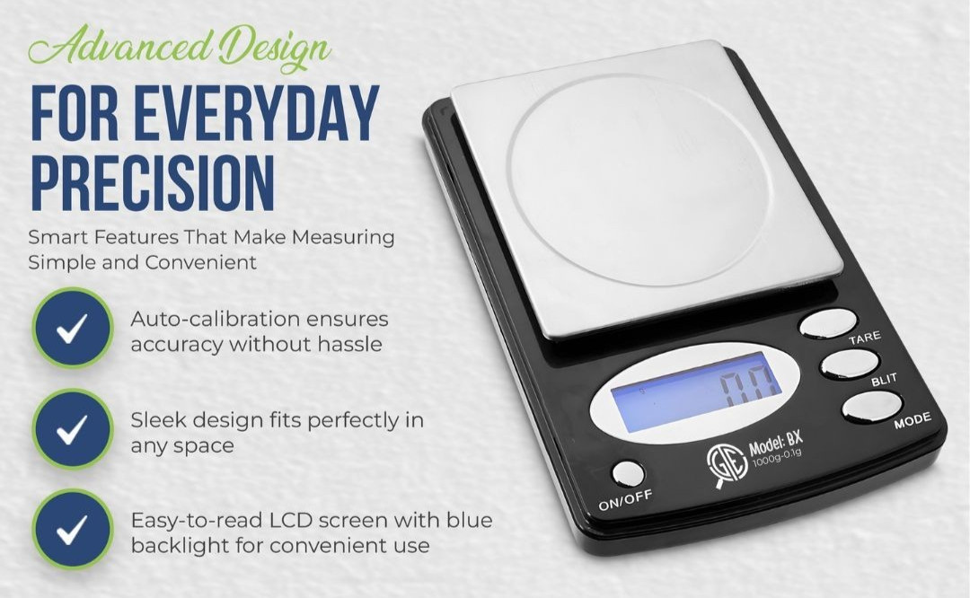 1000g/0.1g Electronic Digital Pocket Gold Kitchen Herbs Scale OZ GRAM Troy Carat