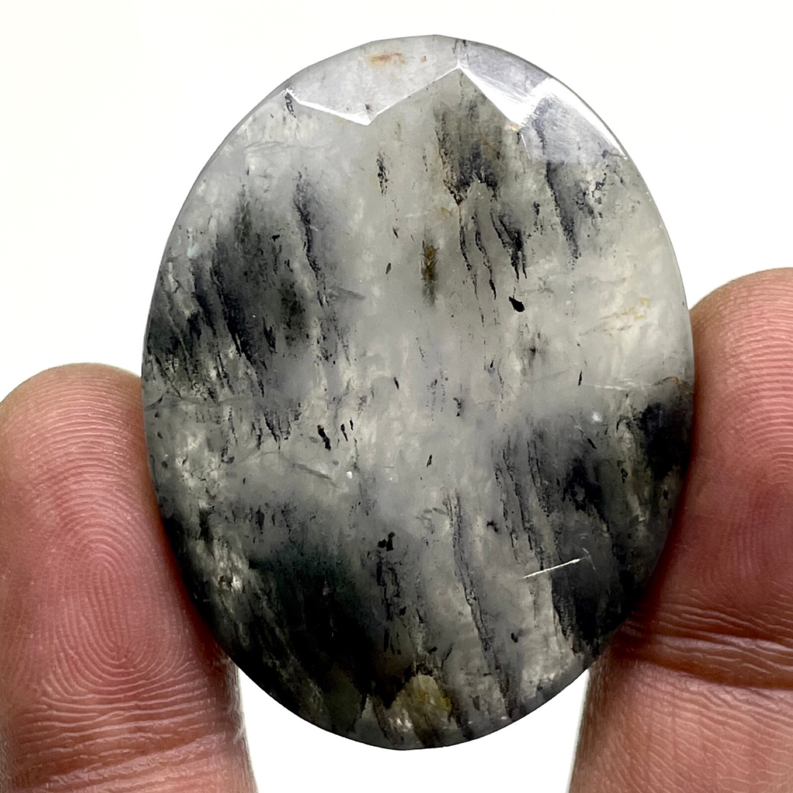 156.5 Cts Natural Rutile Quartz 42x33mm Oval Cut Loose Untreated Gemstone