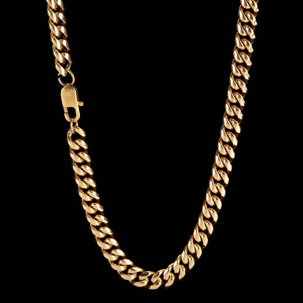 16–30″ Cuban Twist Stainless Steel Chain Available In Gold And Solid Colors