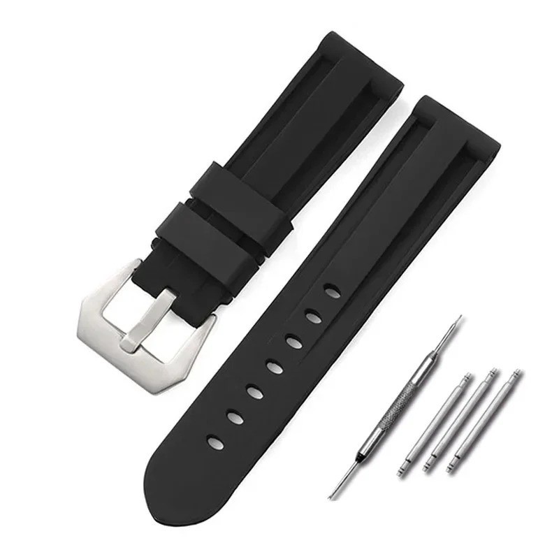 Silicone Rubber Watch Band Sport Replacement Strap 20mm 22mm 24mm 26mm