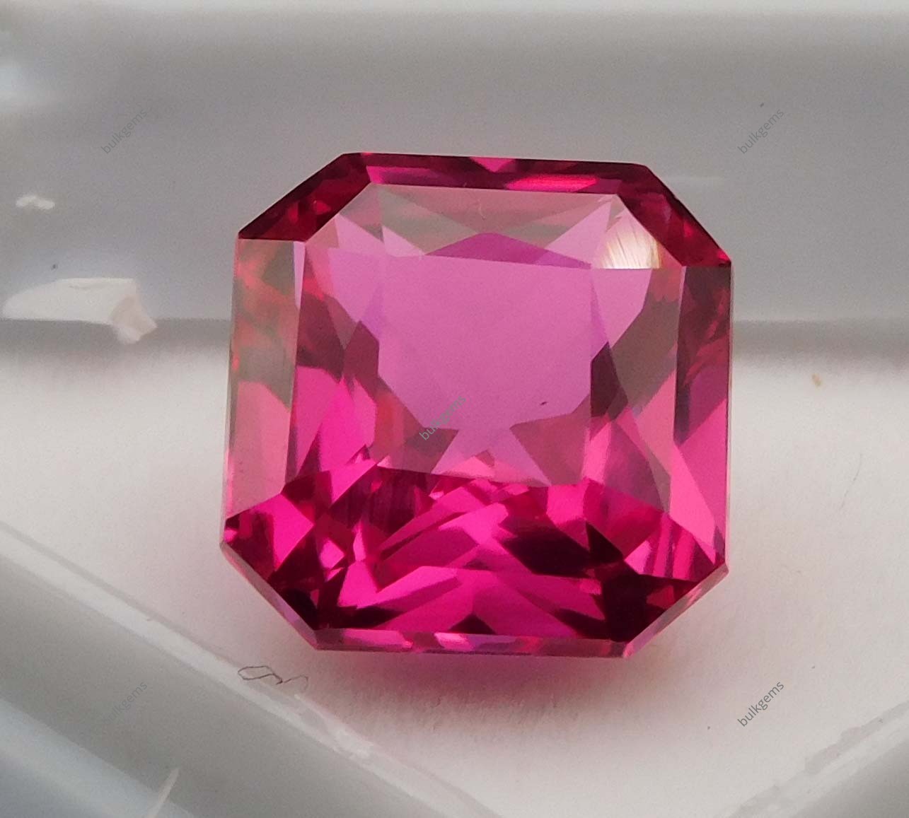 10.45 Ct Rare Natural Pink Sapphire Square Cut Certified Loose Gemstone