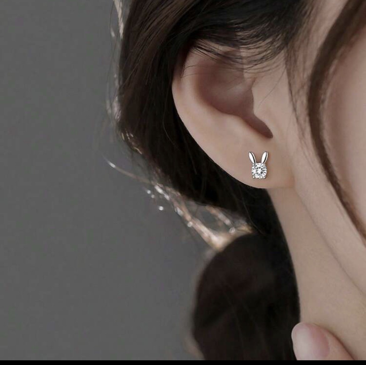 Minimalist Luxury Shiny Zirconia Rabbit Ear Cuff Earrings, with gift box 🎁