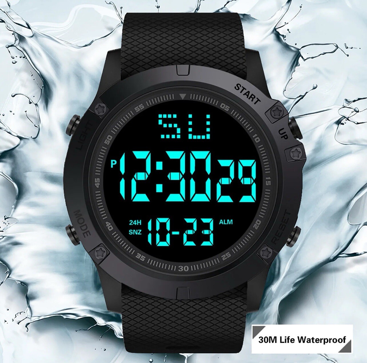 Men Waterproof Digital Sports Watch Military Tactical LED Backlight Wristwatch