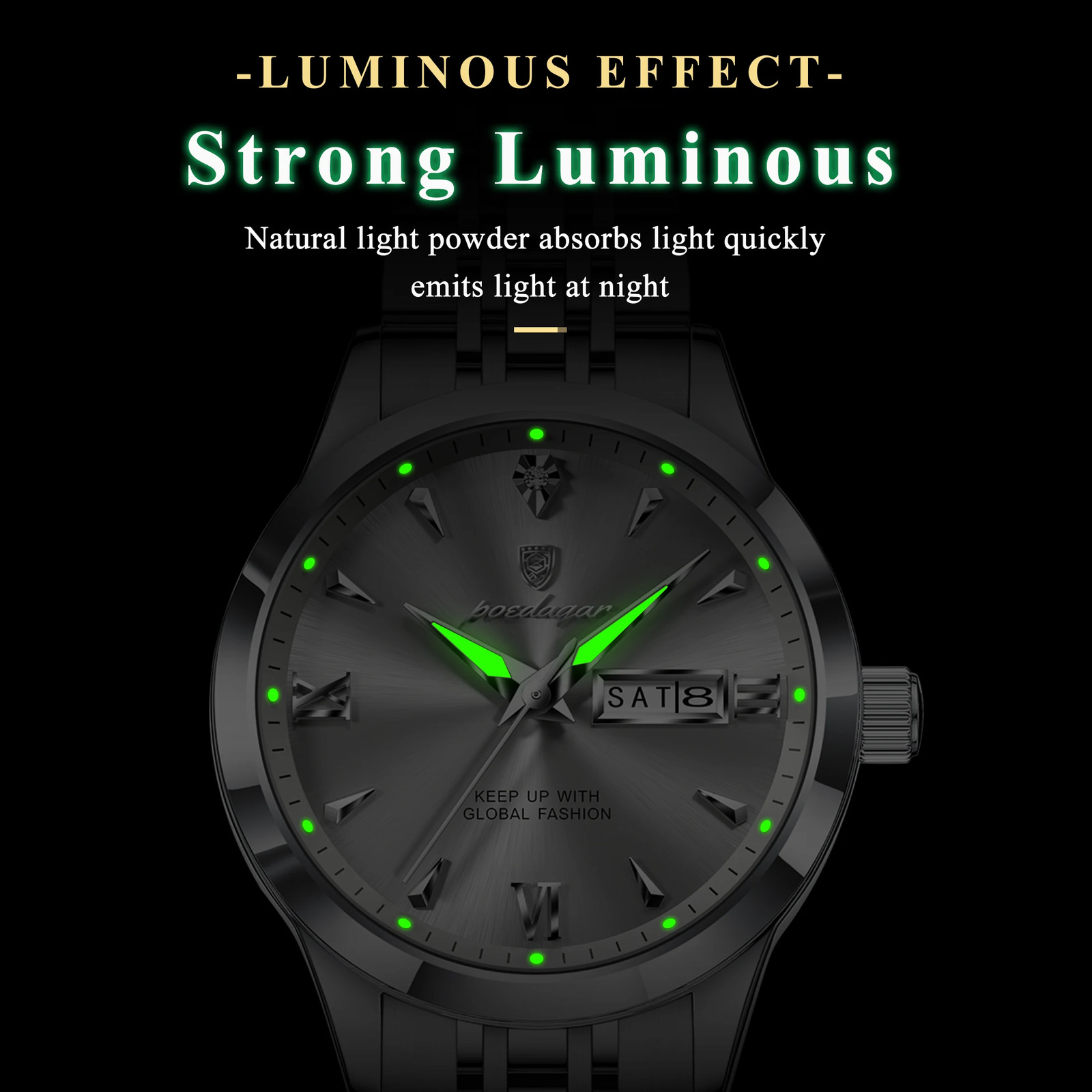 Watch For Woman Waterproof Luminous Date Week Ladies Watch