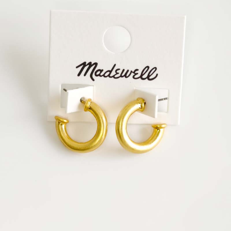 New 20mm MadeWell C Hoop Earrings Gift Vintage Women Party Holiday Jewelry