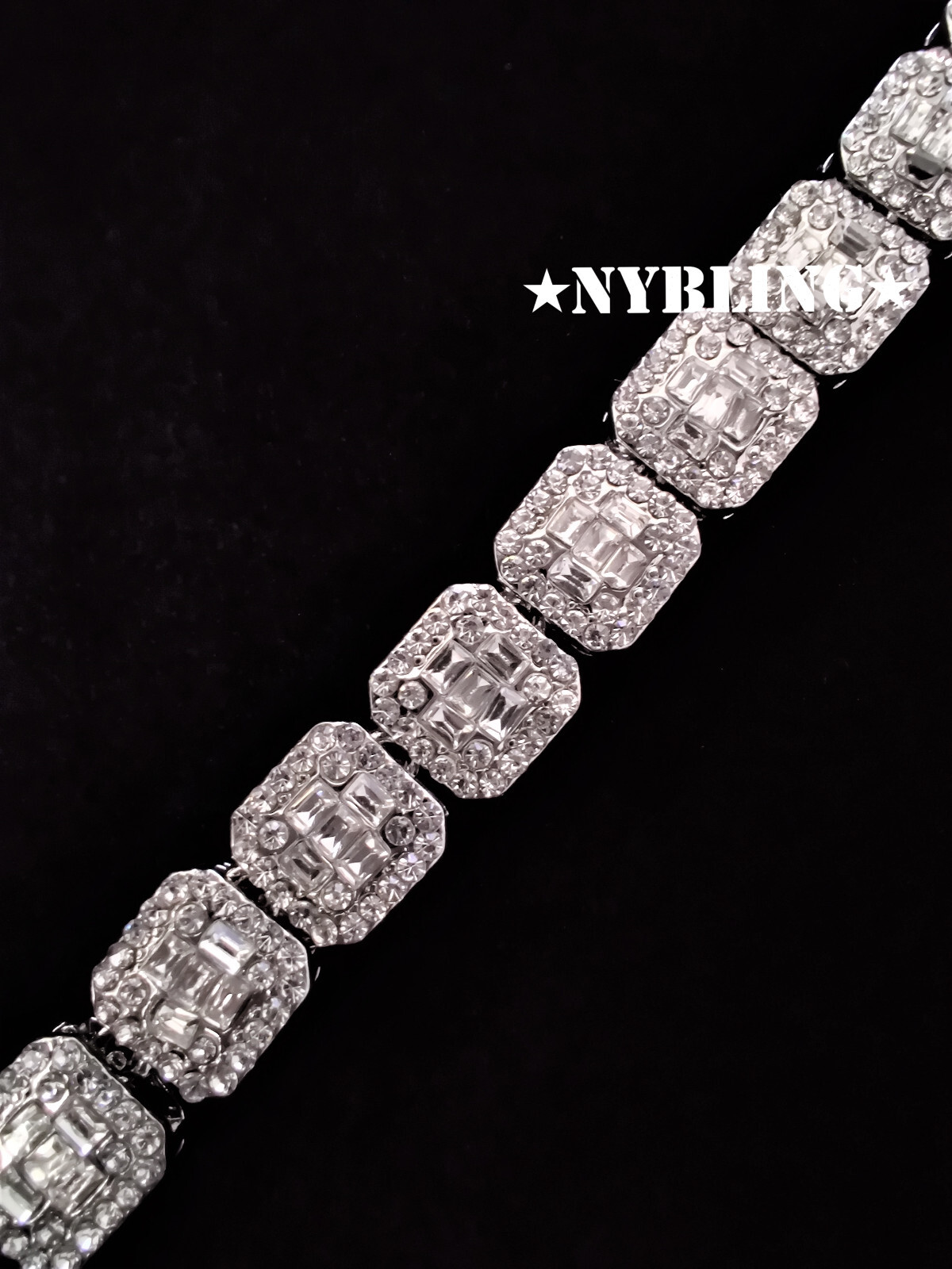 18″ or 20″ Iced Baguette Tennis Chain Choker Necklace Plated CZ Hip Hop Jewelry