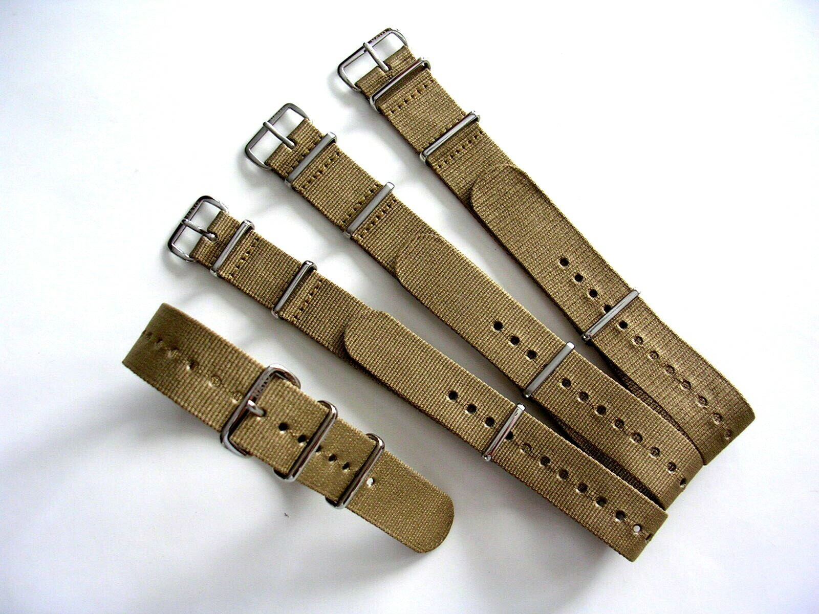 NATO G10 Khaki Brown Ballistic Nylon Military watchband strap IW SUISSE 18 20 22