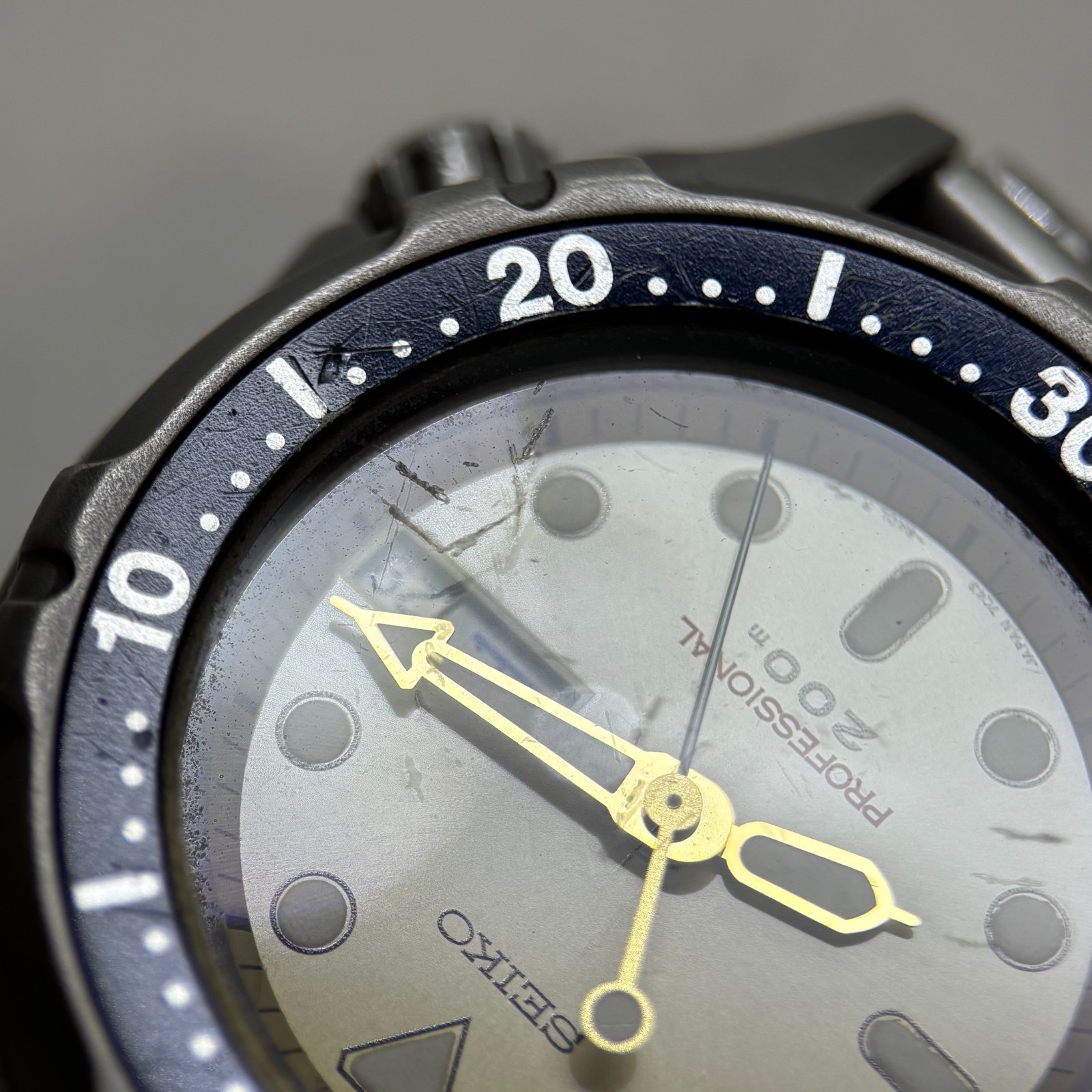 [w2400] SEIKO 7C43-6A00 PROFESSIONAL DIVER 200m New battery Titanium VG/EX
