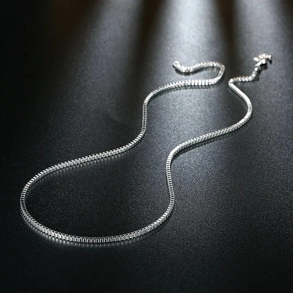 925 Sterling Silver Necklace 16/18/20/22/24 inches fine 1.5MM Box chain