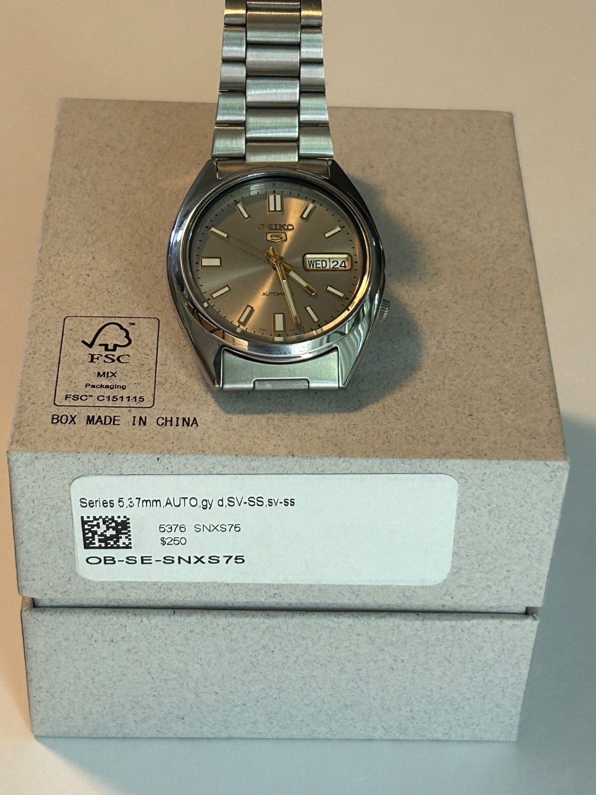 Seiko mens watch SNXS75 -Very Good shape-please read description