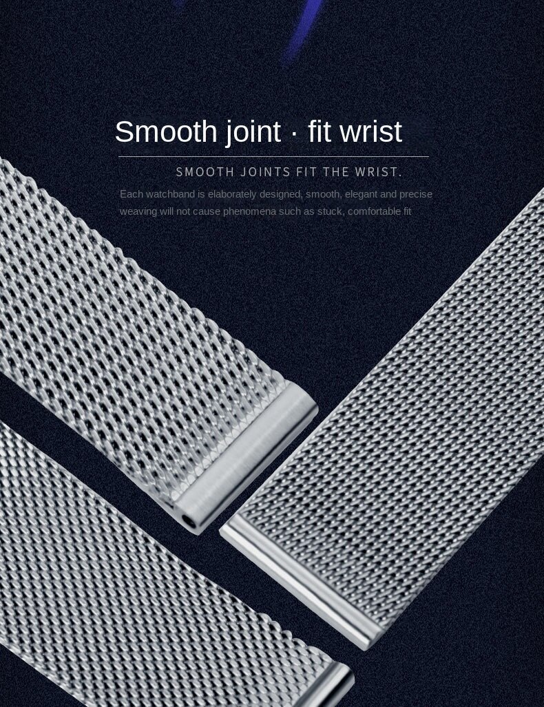 Premium Metal Stainless Steel Watch Strap Band Milanese Quick Release 12mm-24mm