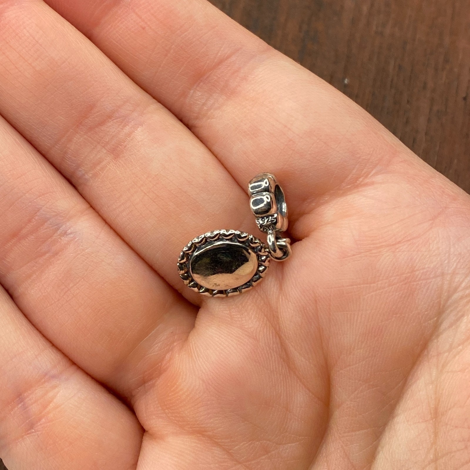 Authentic Pandora Sterling Silver Loving Aunt Family Dangle Bead with Zirconia