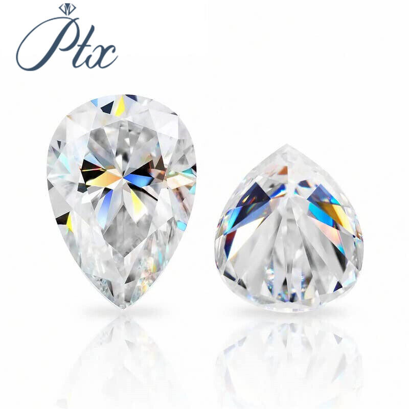 Primary Color Moissanite Stone Pear Cut VVS1 Loose Gemstone With GRA Certificate