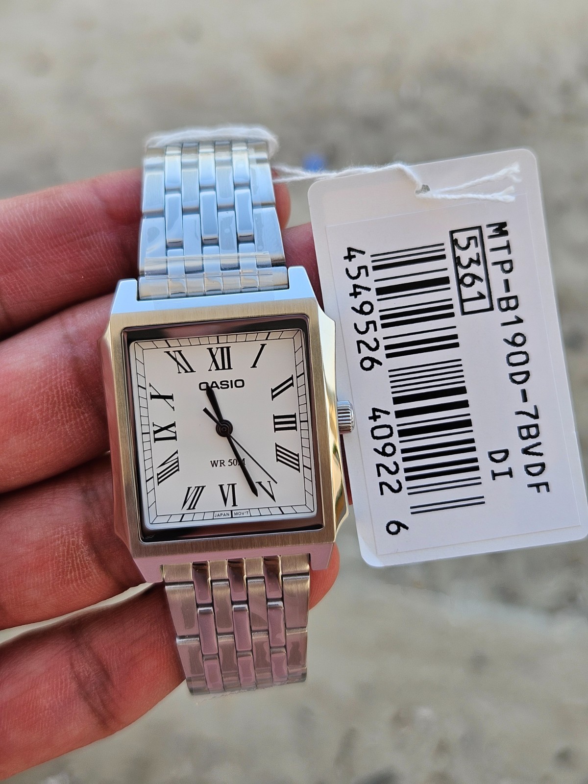 Casio MTP-B190D-7BVDF Men’s Watch Square Case Roman Dial WR50M Original New